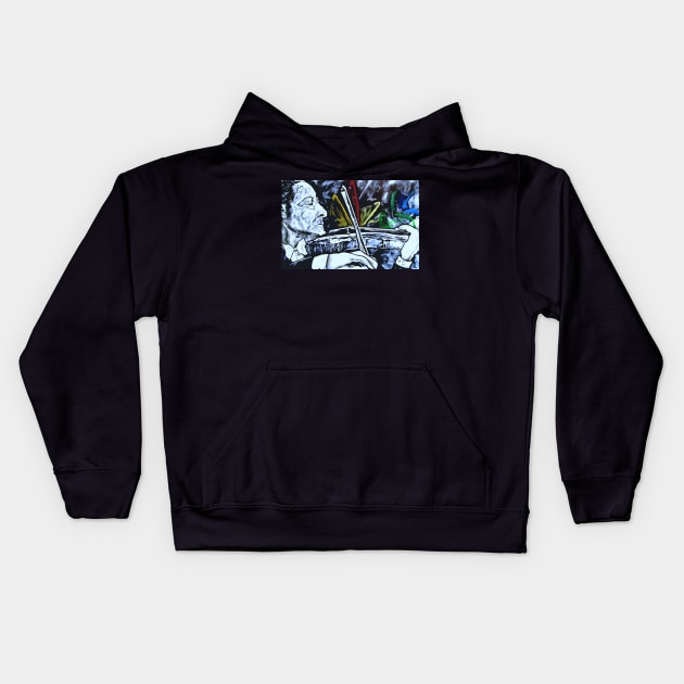 Jascha Heifetz Kids Hoodie by Jacob Wayne Bryner 